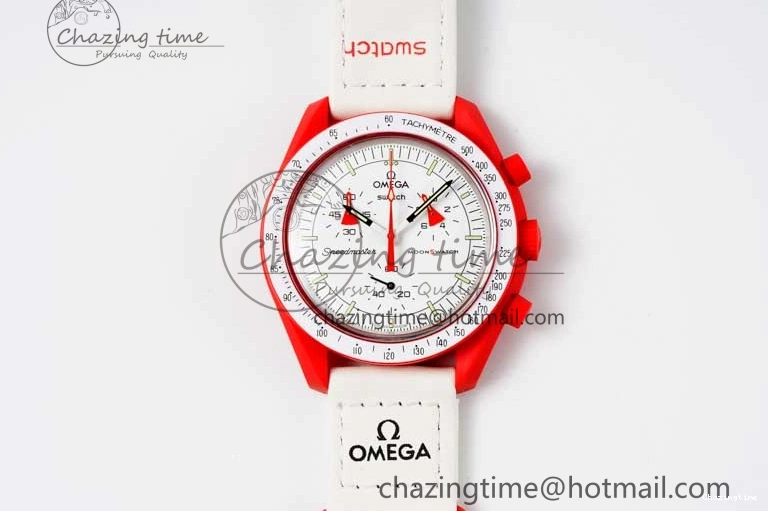 0705 Speedmaster Misson To Mars 1:1 Best Edition White Dial On Nylon Strap Quartz Bold 7862